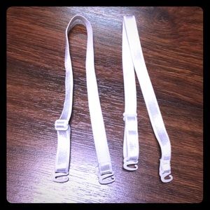 White removable bra straps